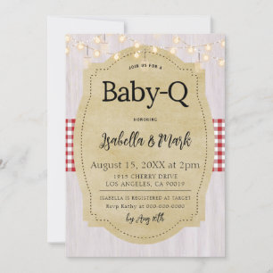 Invitation Baby shower barbecue Baby-Q