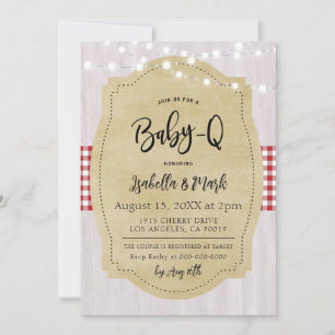 Invitation Baby shower barbecue Baby-Q
