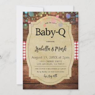 Invitation Baby shower barbecue Baby-Q