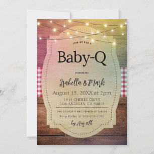 Invitation Baby shower barbecue Baby-Q