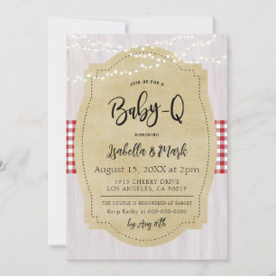 Invitation Baby shower barbecue Baby-Q