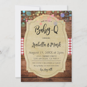 Invitation Baby shower barbecue Baby-Q