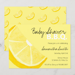 Invitation Baby shower barbecue Lemon thème été Un peu de cit