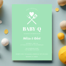 Baby shower barbecue moderne Simple Mint Green