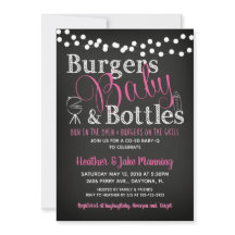 Baby shower barbecue pour tableau noir pour filles