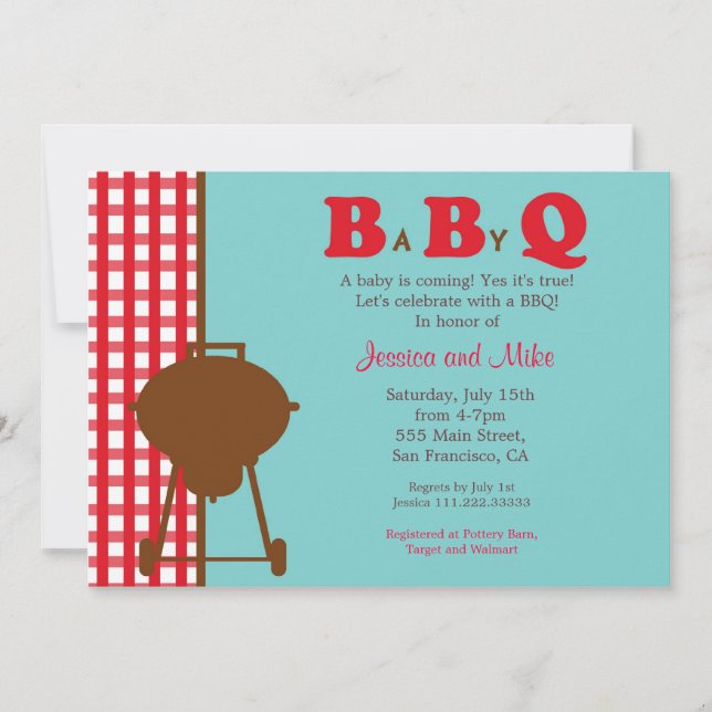 Invitation Baby shower BBQ (Devant)