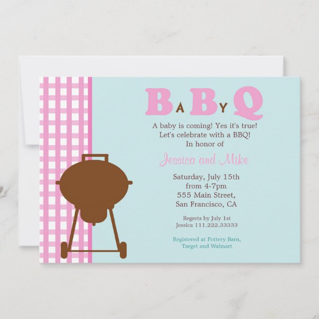 Invitation Baby shower BBQ (Devant)