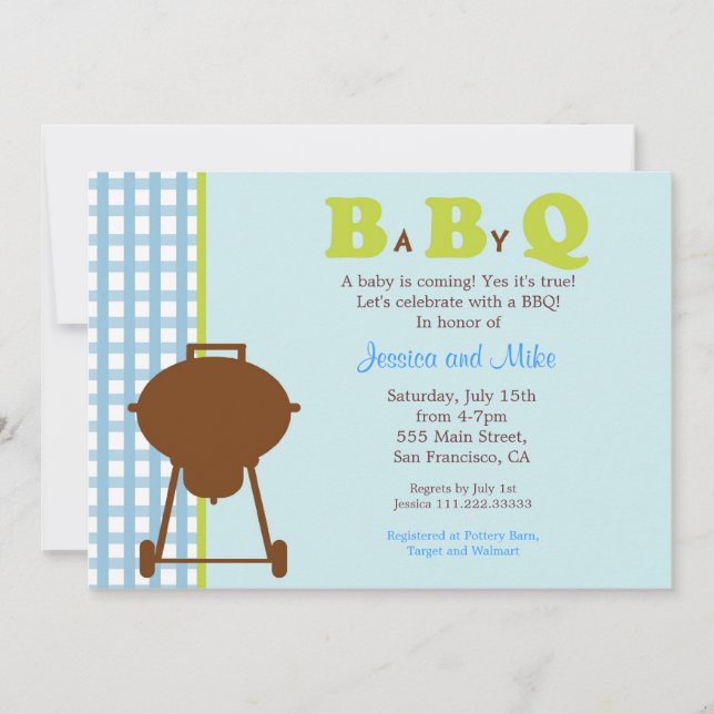 Invitation Baby shower BBQ (Devant)