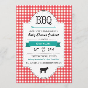 Invitation Baby shower BBQ amusant