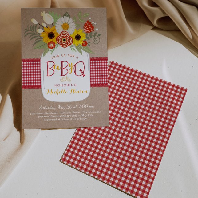 Invitation Baby shower BBQ bébé, Invitation BabyQ (Créateur téléchargé)