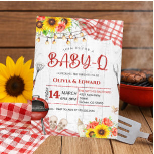 Invitation Baby Shower BBQ dans le jardin