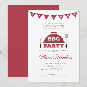 Invitation Baby shower BBQ extérieur