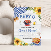 Baby shower BBQ Sunflower bleu
