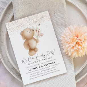 Invitation Baby shower Bear & Bee Couples