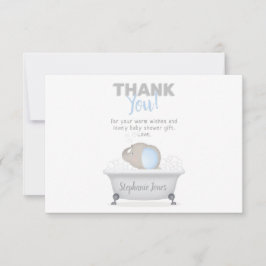 Invitation Baby shower bébé éléphant bulle garçon de bain
