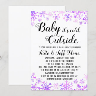 Invitation baby shower - Bébé Il fait froid dehors