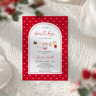 Invitation Baby Shower Bébé Punaise d'Amour