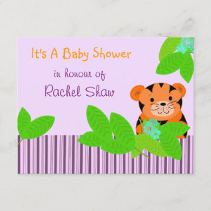 Invitation Baby shower bébé tigre