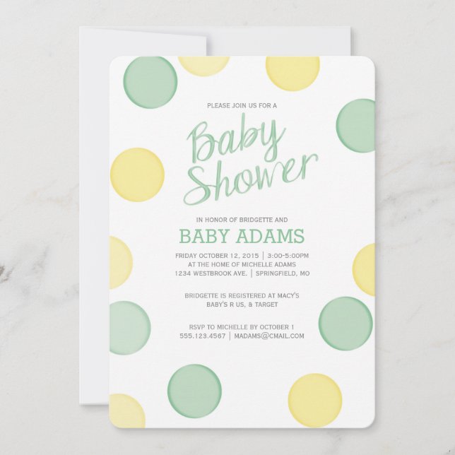 Invitation Baby shower| Bébés bulles neutres (Devant)