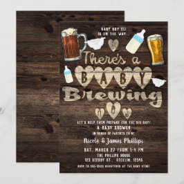 Invitation Baby Shower Bière pour le Papa à Venir Couple