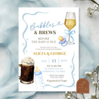 Baby shower biscornus à main bleue