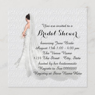 Invitation Baby Shower Blanc