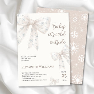 Invitation Baby shower blanc à fond