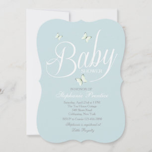 Invitation Baby shower bleu