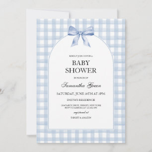 Invitation Baby shower bleu