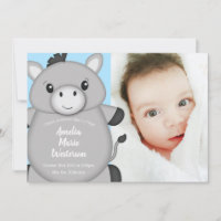 Baby shower bleu âne