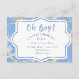 Invitation baby shower bleu de camo