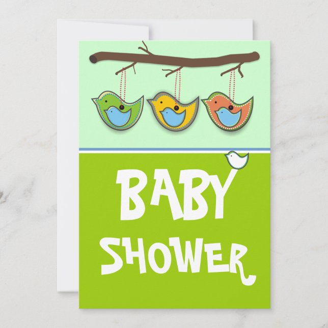 Invitation Baby shower - Bleu-Invitation (Devant)