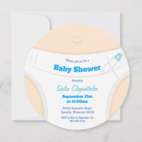 Baby shower Bleu Peau Légère et couche