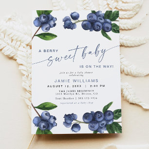Invitation Baby Shower Bleuets Bébé Douce Bébé