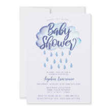 Baby shower Blue Cloud et Raindrops