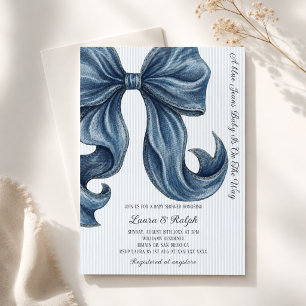 Invitation Baby Shower Blue Jeans Bébé
