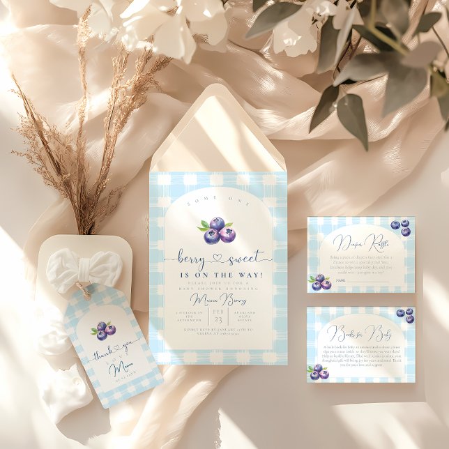 Invitation baby shower Blueberry (Créateur téléchargé)