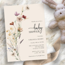 Baby shower bohème aux fleurs sauvages