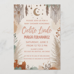 Invitation Baby Shower Bohème Cielito Lindo