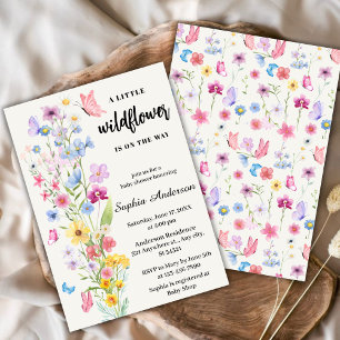 Invitation Baby Shower Bohème Fleur Sauvage
