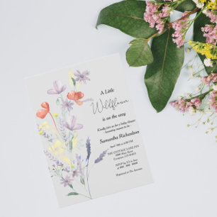 Invitation Baby Shower Bohème Fleur Sauvage