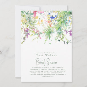 Invitation Baby Shower Bohème Fleurie en Cascade pour la Mari