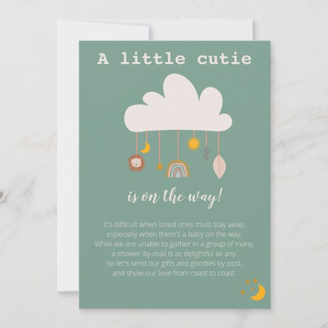 Invitation Baby shower Boho (Devant)