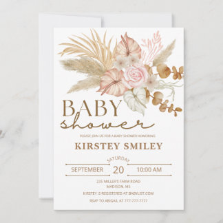 Invitation Baby shower Boho