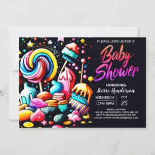 Invitation Baby shower Boho Candyland
