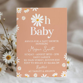 Invitation Baby shower Boho Daisy