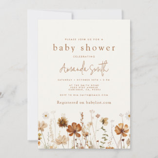 Invitation Baby shower Boho Fall