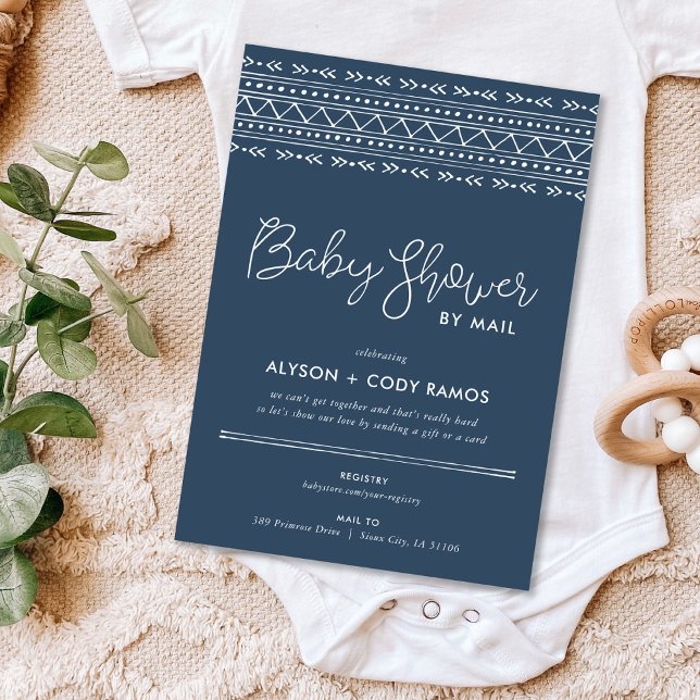 Invitation Baby shower Boho moderne par courrier (Créateur téléchargé)