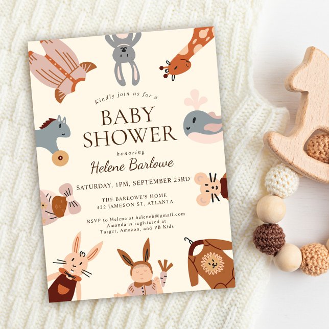 Invitation Baby shower Boho neutre et masculin (Cute Gender Neutral Boho Baby Shower Invitation)