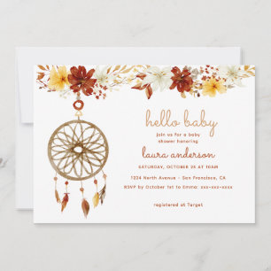 Invitation Baby shower Boho Neutre genre